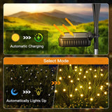 4Pack 8LED Solar Powered Firefly Lights, Solar Lights Outdoor Waterproof, Starburst Swaying Solar Firefly Lights, Firefly Garden Lights