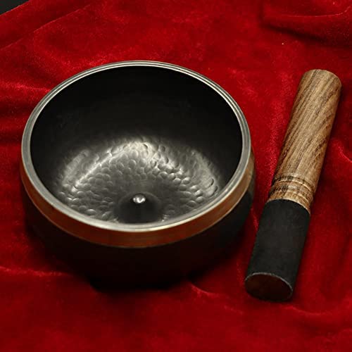 Singing Bowls 4.9 Inch Tibetan Meditation Sound Bowl Handcrafted in Nepal for Yoga Chakra Healing Mindfulness and Stress Relief4.9inch