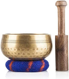 Tibetan Singing Bowl Set by Store — Meditation Sound Bowl Handcrafted in Nepal for Yoga Chakra Healing Mindfulness and Stress Relief