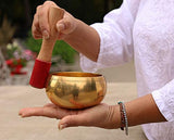 Tibetan Ring Gong Meditation Singing Bowl Mallet Cushion Set (MD)