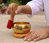 Tibetan Ring Gong Meditation Singing Bowl Mallet Cushion Set (MD)