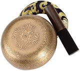 5'' Tibetan Singing Bowl Set Nepal Antique Bronze Mantra Carving Hand Hammered Sound For Yoga Chakras Healing Meditation Zen With Leather Striker Surf