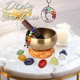 Tibetan Singing Bowls Set with 7 Chakra Crystals and Healing Stones 1 Tree of Life Necklace 1 Chakra Bracelet