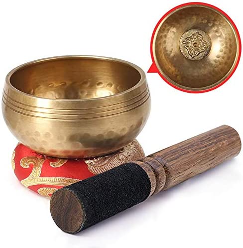Tibetan Singing Bowl Set Sound Bowl Meditation Bowl Unique Gift Helpful for Meditation Yoga Stress Relief