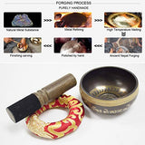 Tibetan Singing Bowl Set ~ For Meditation Chakra Healing Yoga Zen Garden~Sound Bell Perfect Gift Beautiful Tone Antique Design 4 inch~ With Mallet & C