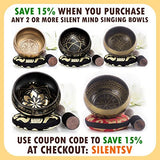 Tibetan Singing Bowl Set ~ Easy to Play ~ Creates Beautiful Sound for Holistic Healing Stress Relief Meditation & Relaxation ~ Heart Pattern ~ Pitch B