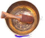 Large Tibetan Singing Bowl Set - Master Healing Grade Sound Bath Therapy Kit - Useful for Meditation Yoga Holistic Practice by Himalayan Bazaar