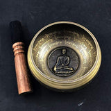 Buddhism Singing Bowls Meditative Tibetan Singing Bowl with MalletMat for Meditation Yoga Buddhism Gifts Home Decor Crafts