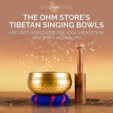 Tibetan Singing Bowl Set by Store — Meditation Sound Bowl and Wooden Striker with Lokta Gift Box — Hand Hammered Nepali Instrument for Yoga Chakra Hea