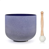 8 Inch Frosted Quartz Crystal Singing Bowl Sound Healing Instrument For Meditation And Sound Bath